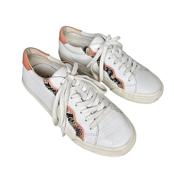 Madewell Sidewalk Low-Top Sneakers in‎ Snake Embossed Leather: Wave Edition 8.5 - Picture 3 of 14